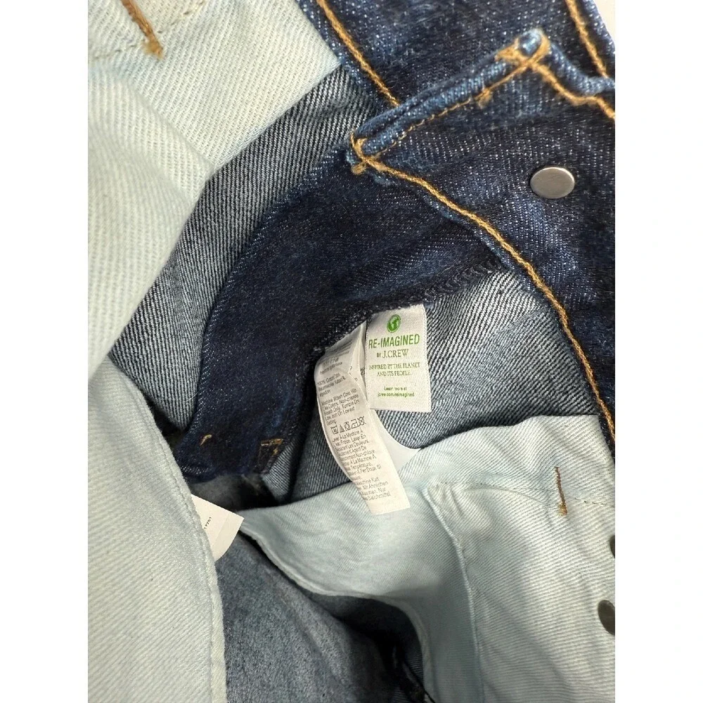 J.Crew Classic Relaxed Jeans Men's 32 X 34 Blue Denim Straight Leg Dark Wash NWT